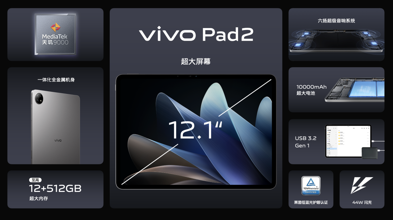 全能且轻薄 vivo Pad2全新升级打造大屏真旗舰平板 - 第5张 - 智趣东西 全能且轻薄 vivo Pad2全新升级打造大屏真旗舰平板 - 第5张