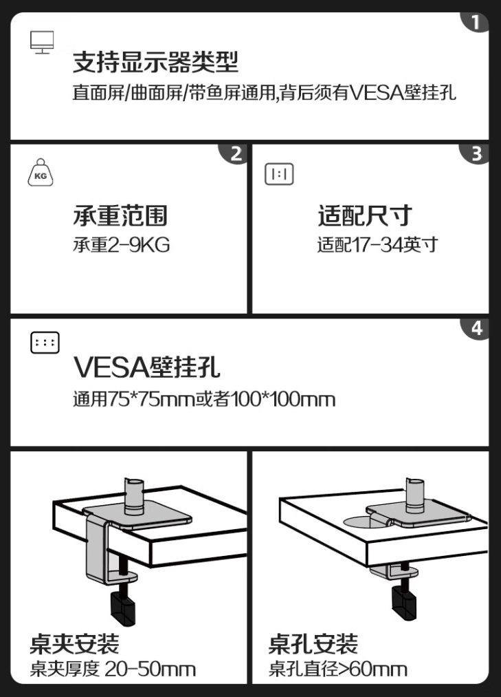 【劝退or劝入?】300元不到 AOC AM400B/93显示器支架值不值得购买? - 第3张 - 智趣东西 【劝退or劝入?】300元不到 AOC AM400B/93显示器支架值不值得购买? - 第3张