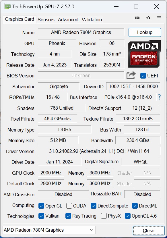 地表性能最强!AMD 锐龙7 8700G核显Radeon 780M详测 - 第3张 - 智趣东西 地表性能最强!AMD 锐龙7 8700G核显Radeon 780M详测 - 第3张