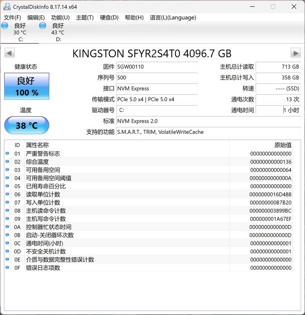 满配固态硬盘之王!Kingston FURY Renegade G5 PCIe 5.0 4TB首测! - 第10张 - 智趣东西 满配固态硬盘之王!Kingston FURY Renegade G5 PCIe 5.0 4TB首测! - 第10张