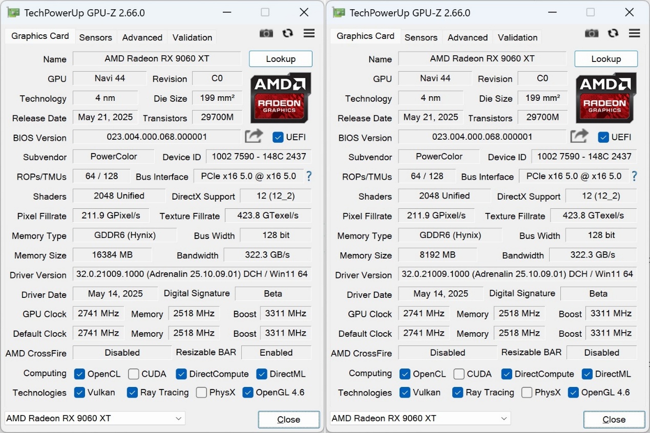 生产力性能4倍领先RTX 5060 Ti,AMD Radeon RX 9060 XT系列显卡首发评测 - 第8张 - 智趣东西 生产力性能4倍领先RTX 5060 Ti,AMD Radeon RX 9060 XT系列显卡首发评测 - 第8张