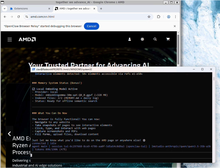 在AMD锐龙AI Max+处理器和Radeon GPU上本地运行OpenClaw - 第65张